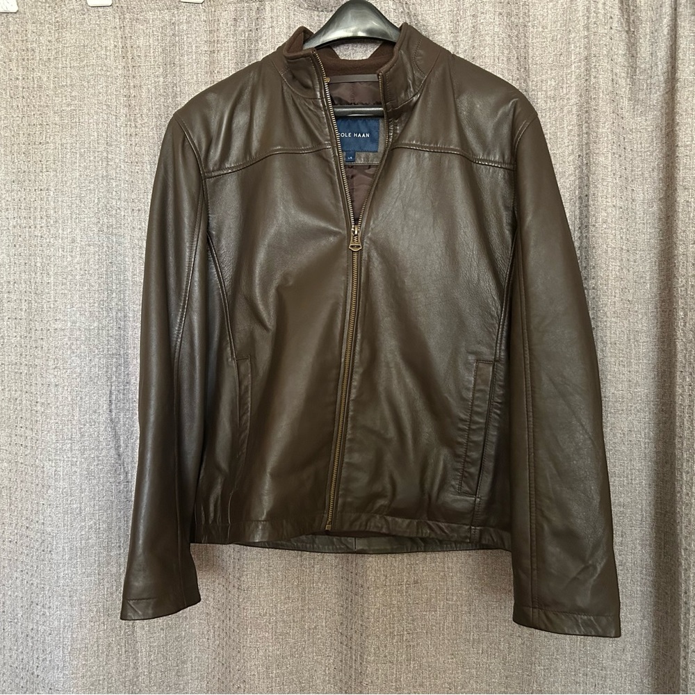 NWOT Cole Haan Lambskin Leather Jacket